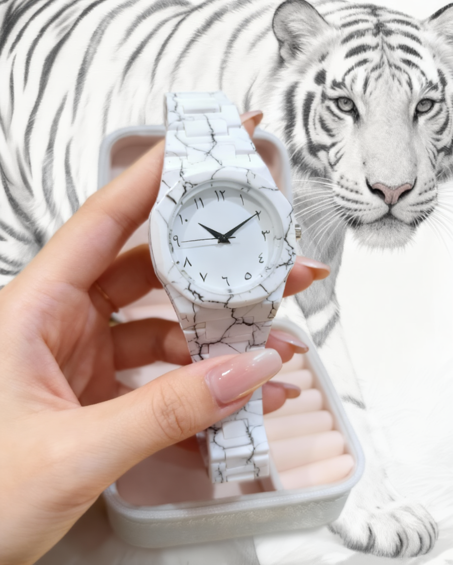 MOST DEMANDED WHITE TIGER AURA ARABIC WATCH ⌚