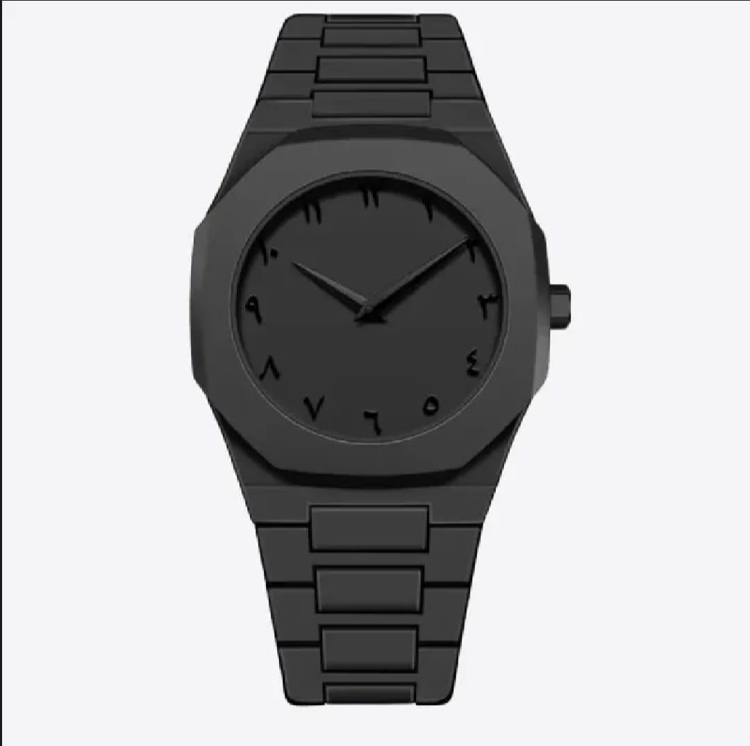 Black Arabic Aura Watch For Men Stylish Aura Watch 100% Original Watch
