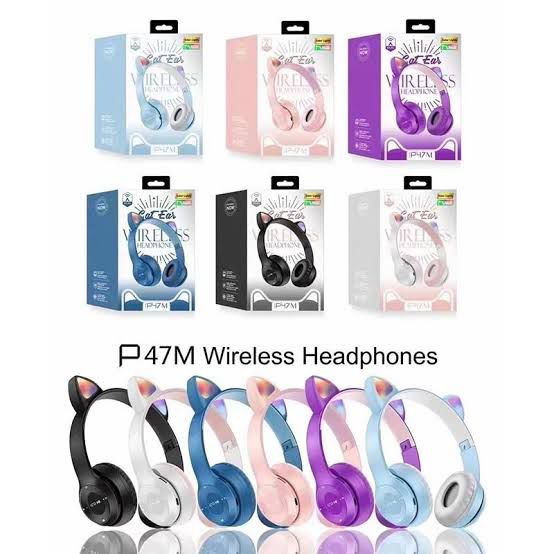Cute Cat Ear Bluetooth Wireless Headphones